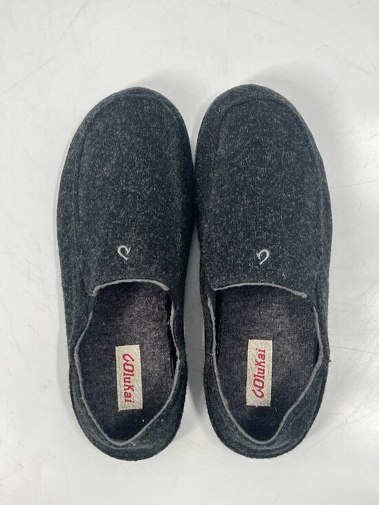 Olukai Moloa Hulu Slipper Gray Felt Slip On Wool Blend Loafers Sz 12 main image 4